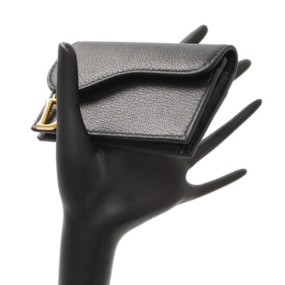 Exclusive Christian Dior Black Grained Calfskin Saddle Card Holder — Alternate View 7
