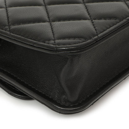 Exclusive Chanel Black Quilted Lambskin Pearl Crush Clutch with Chain — Alternate View 7