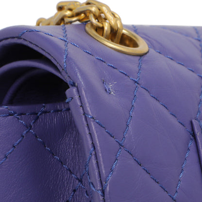 Exclusive Chanel Purple Quilted Aged Calfskin 2.55 Reissue Double Flap 225 — Alternate View 7