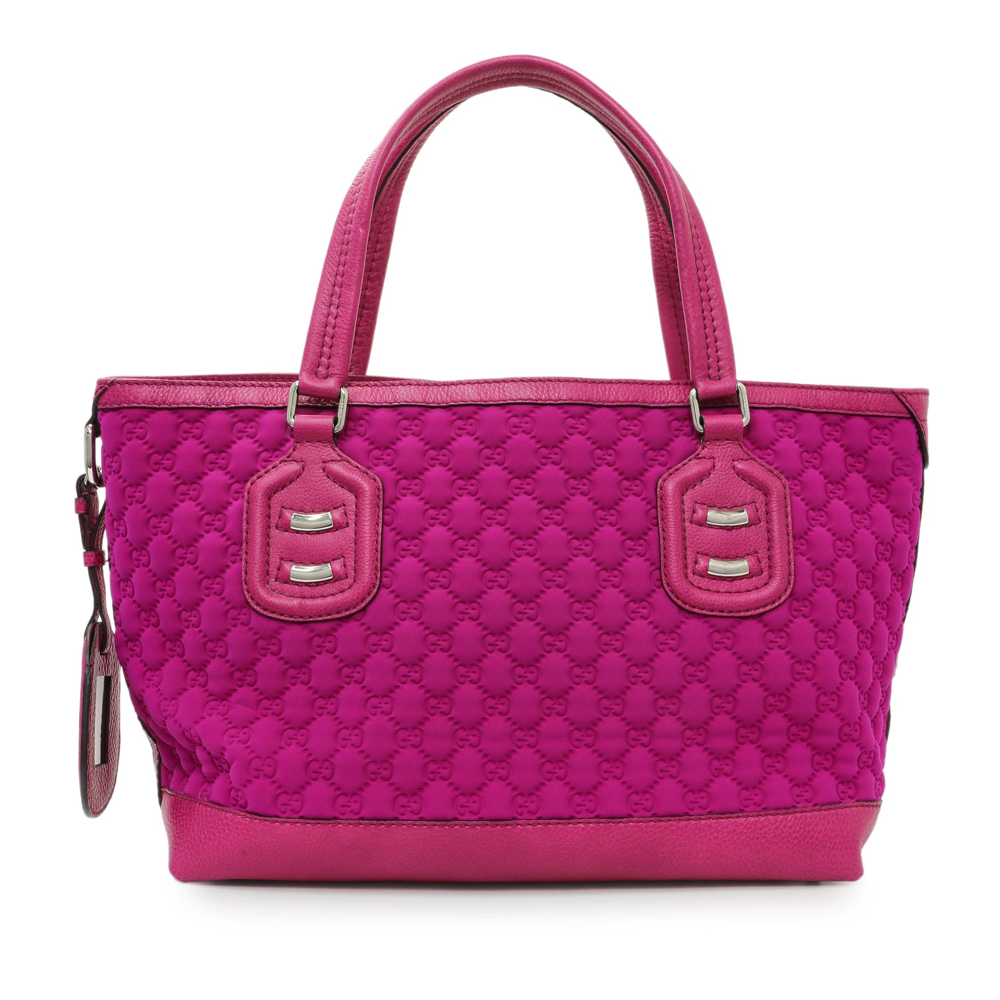 Exclusive Gucci Fuchsia Guccissima Neoprene Techno Tote — Front View