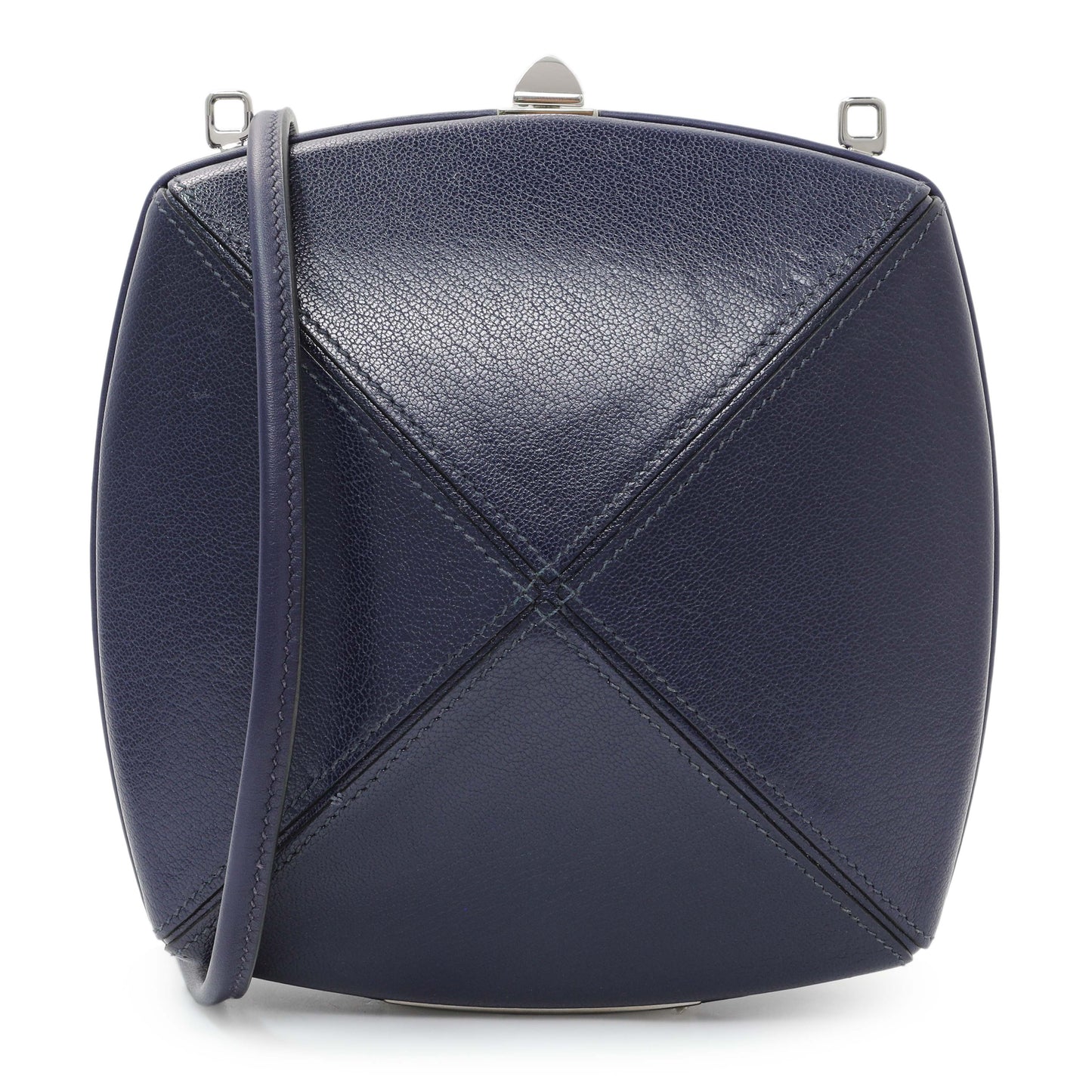 Exclusive Hermes Purple Clou Medor Clutch — Front View