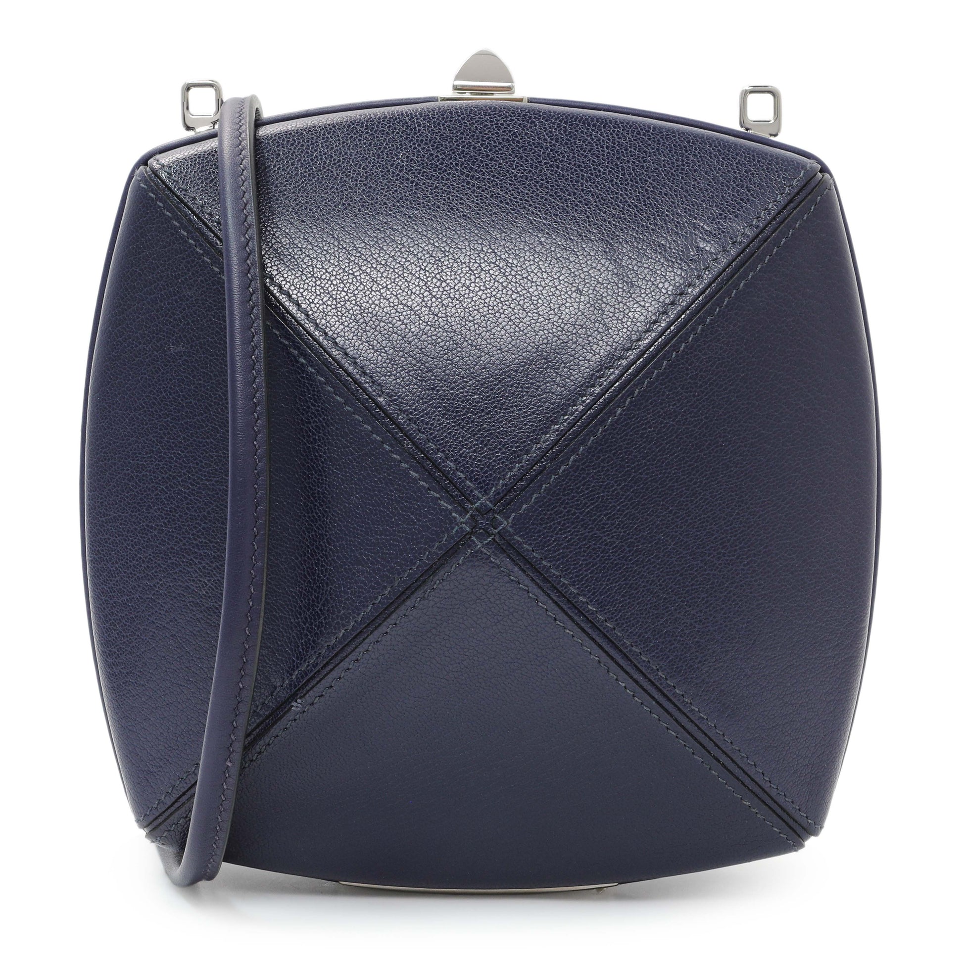 Exclusive Hermes Purple Clou Medor Clutch — Front View