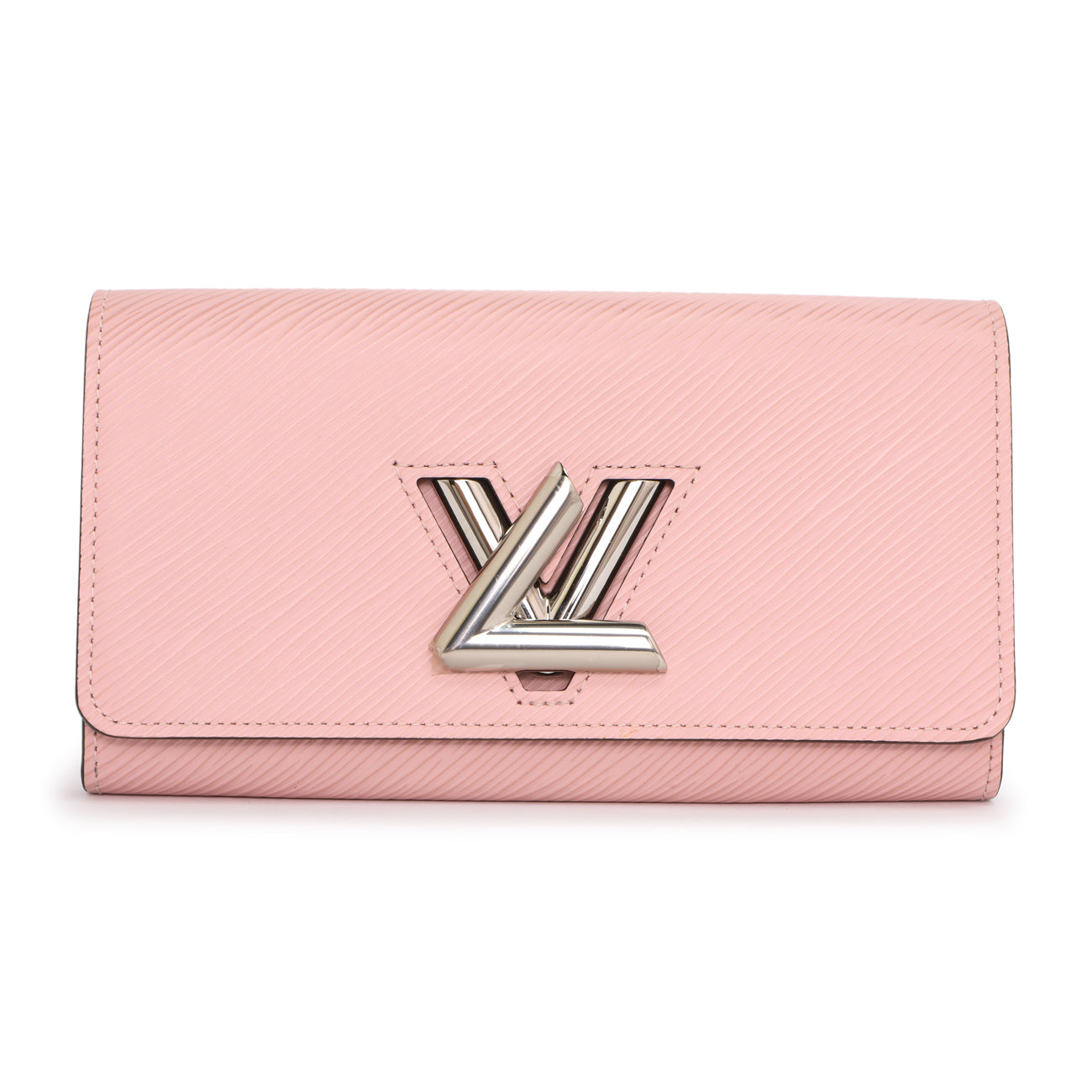 Exclusive Louis Vuitton Rose Ballerine Epi Twist Wallet — Front View