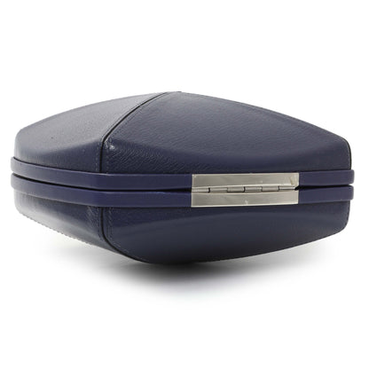 Exclusive Hermes Purple Clou Medor Clutch — Back View