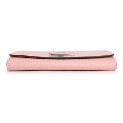 Exclusive Louis Vuitton Rose Ballerine Epi Twist Wallet — Back View