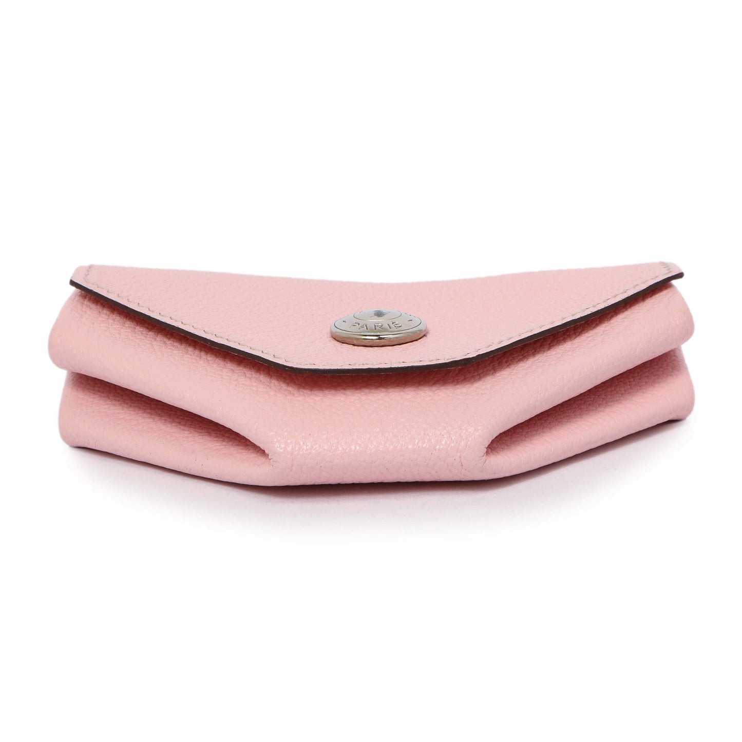 Exclusive Hermes Rose Sakura Chevre 72 Coin Purse — Back View