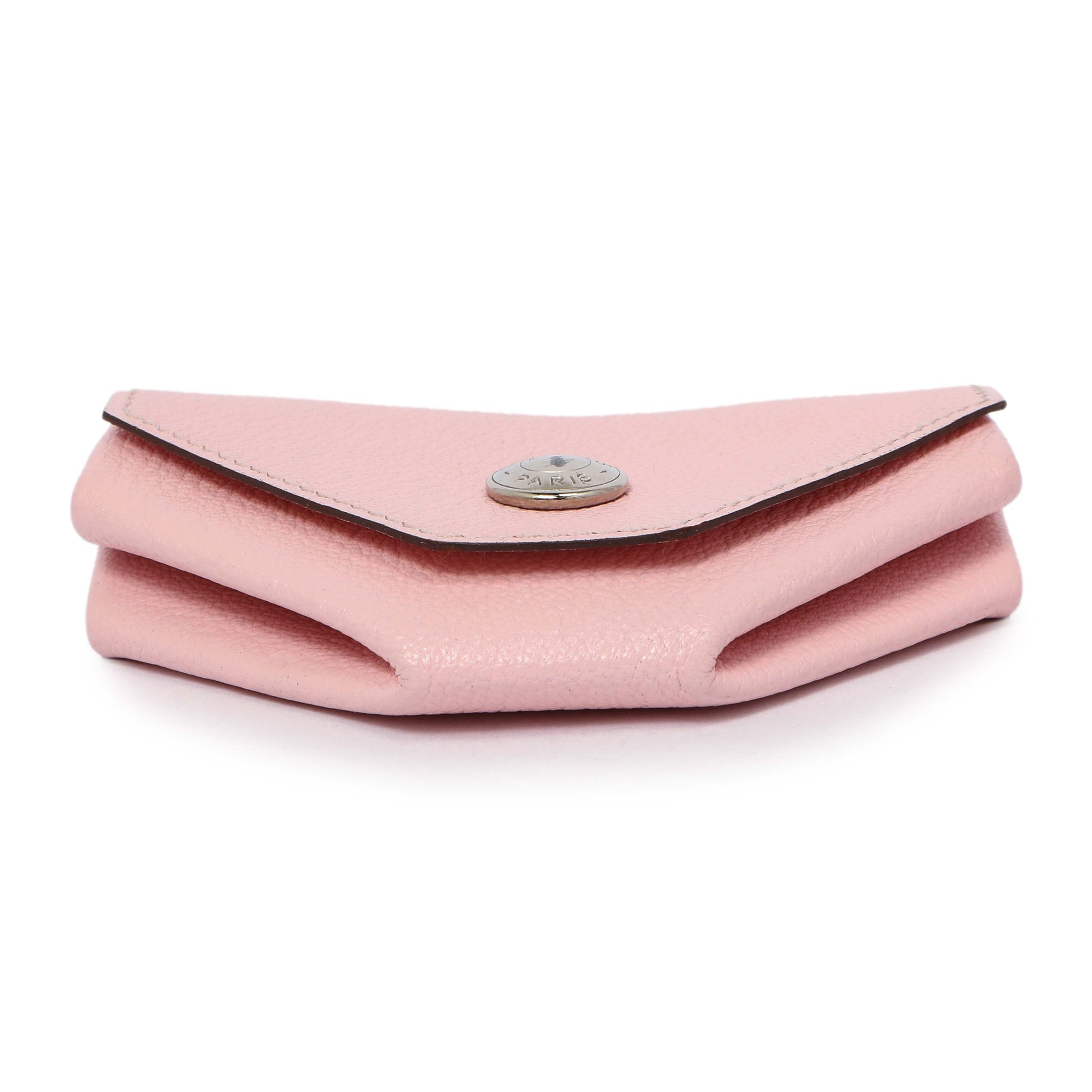Exclusive Hermes Rose Sakura Chevre 72 Coin Purse — Back View