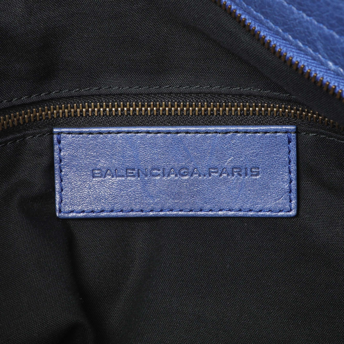Exclusive Balenciaga Blue Agneau Classic Hardware Velo — Alternate View 9