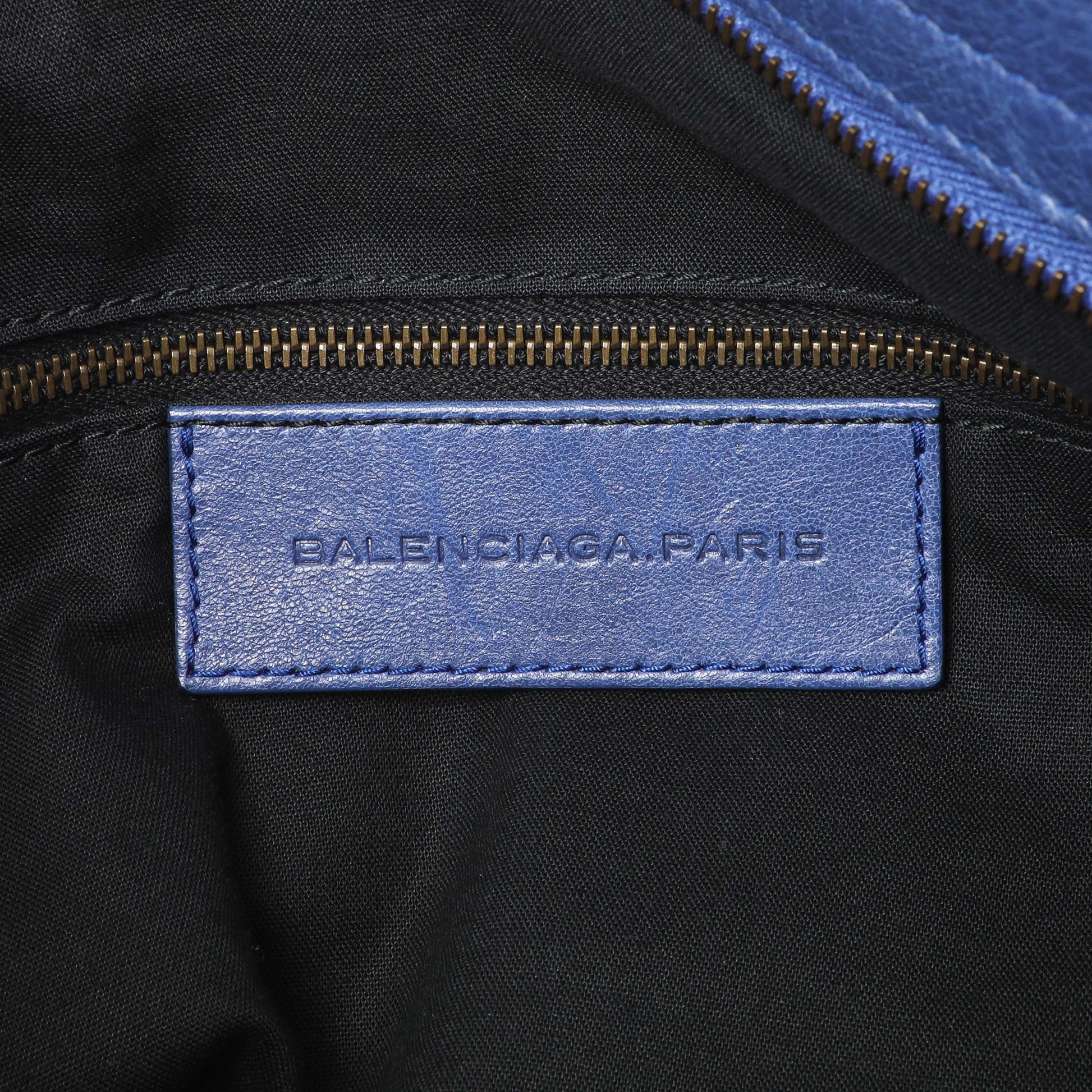 Exclusive Balenciaga Blue Agneau Classic Hardware Velo — Alternate View 9