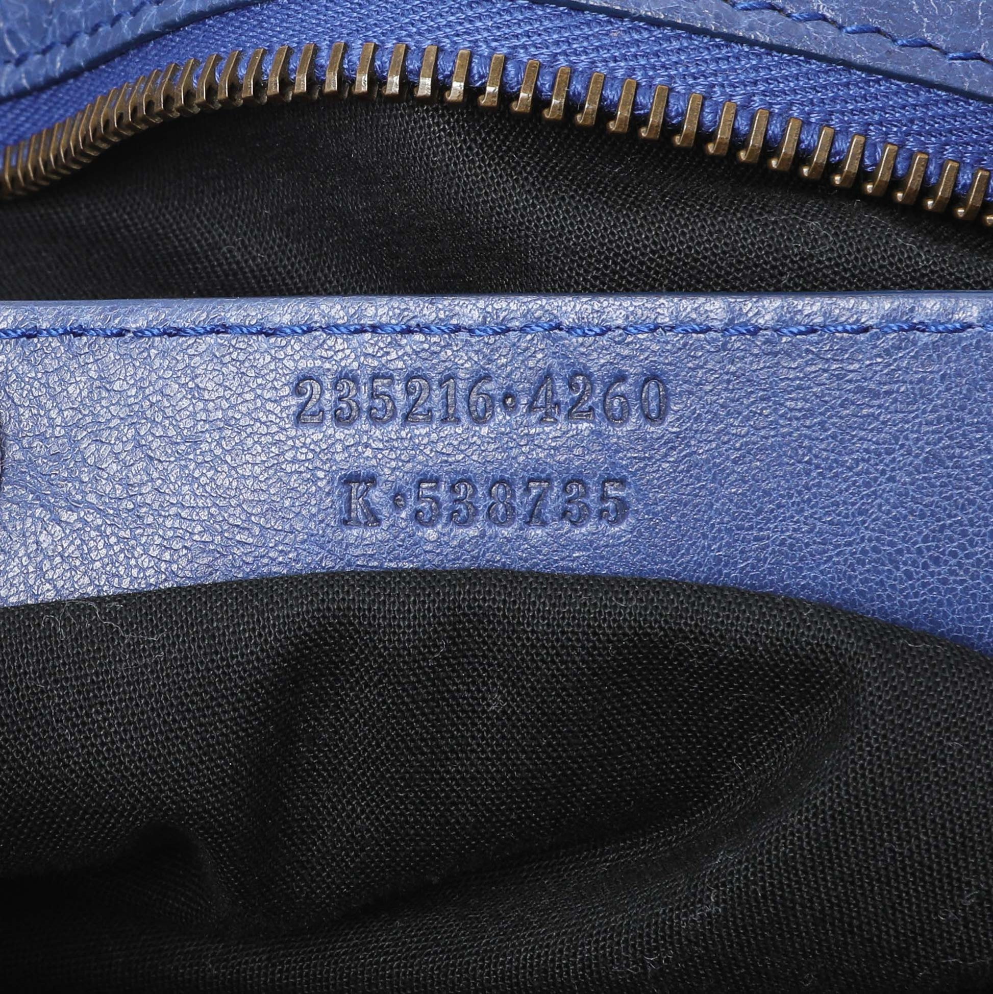 Exclusive Balenciaga Blue Agneau Classic Hardware Velo — Alternate View 10