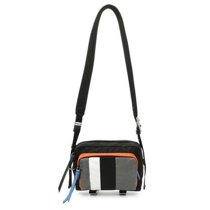Exclusive Prada Black Tessuto Nylon Messenger — Front View