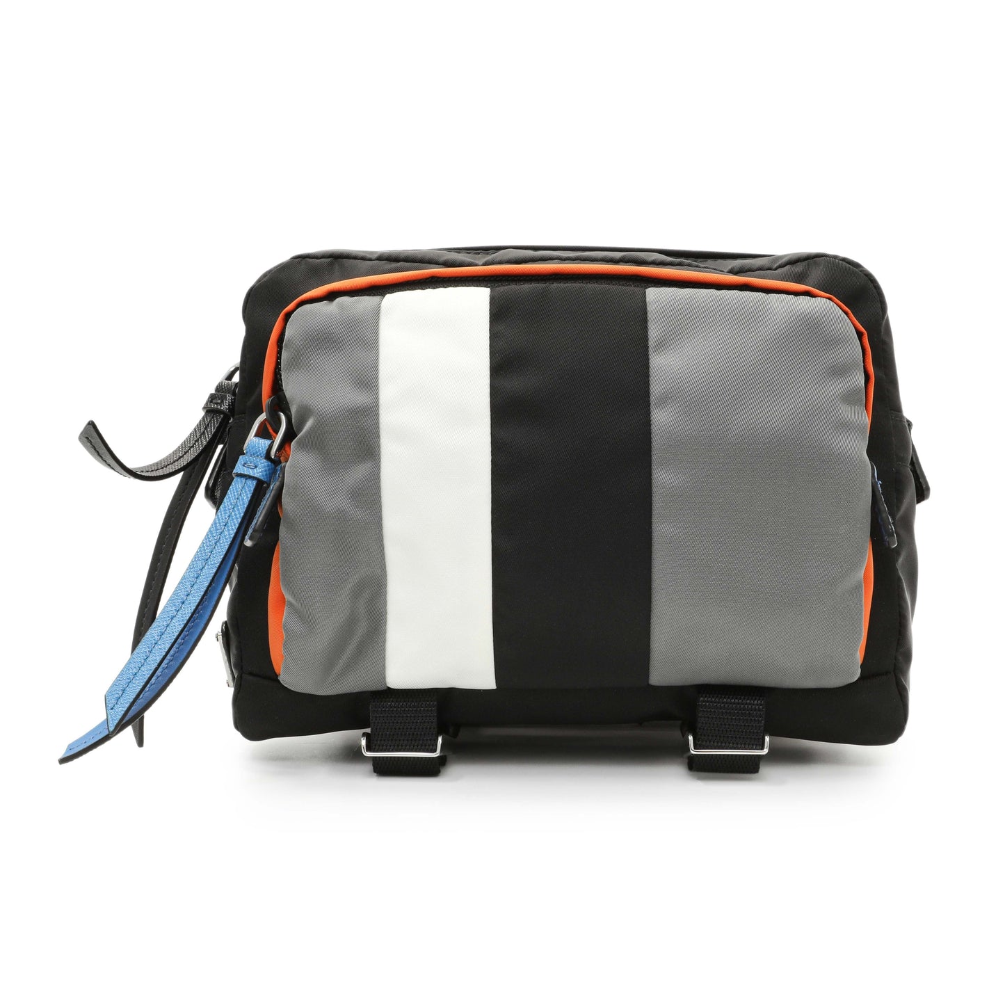 Exclusive Prada Black Tessuto Nylon Messenger — Side View