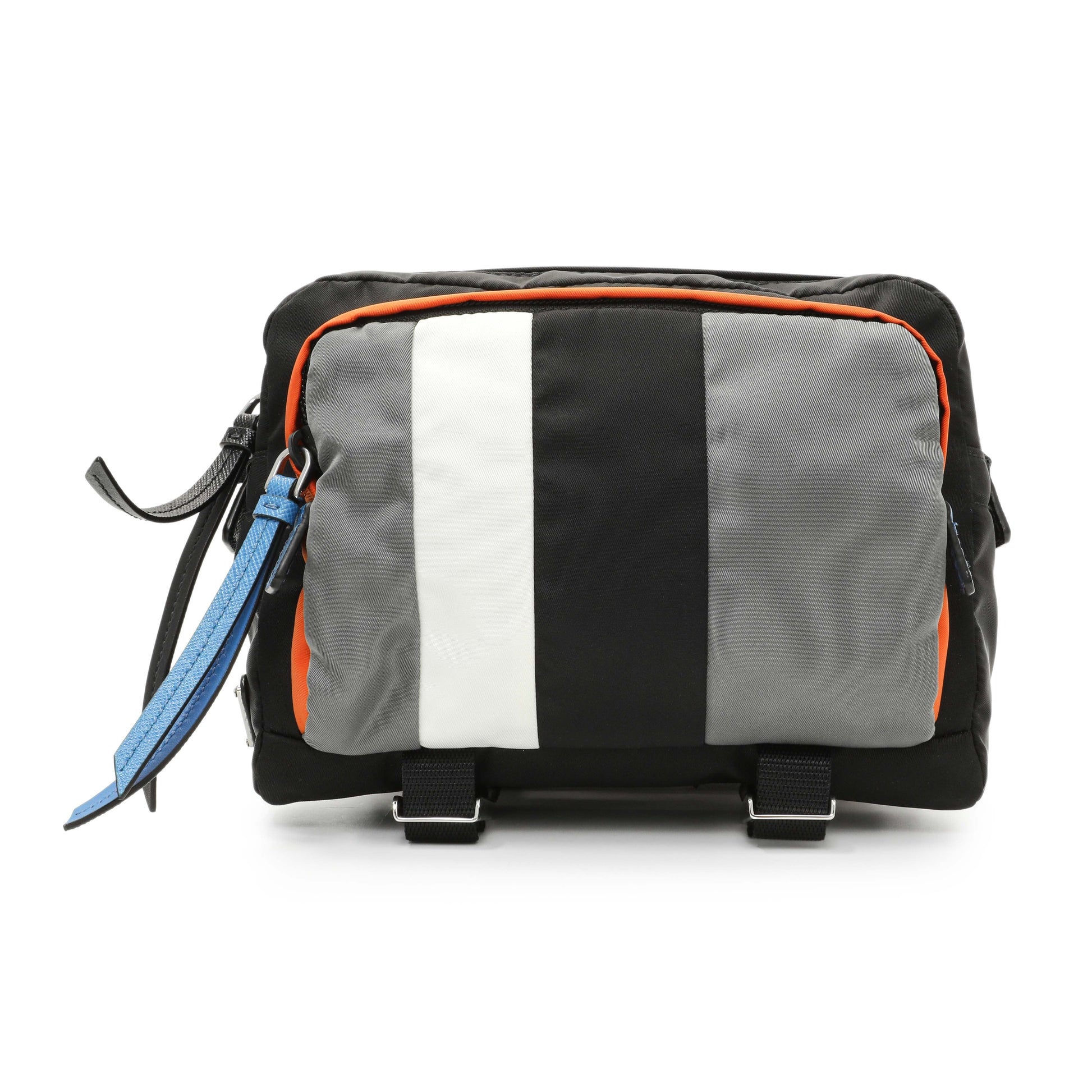 Exclusive Prada Black Tessuto Nylon Messenger — Side View