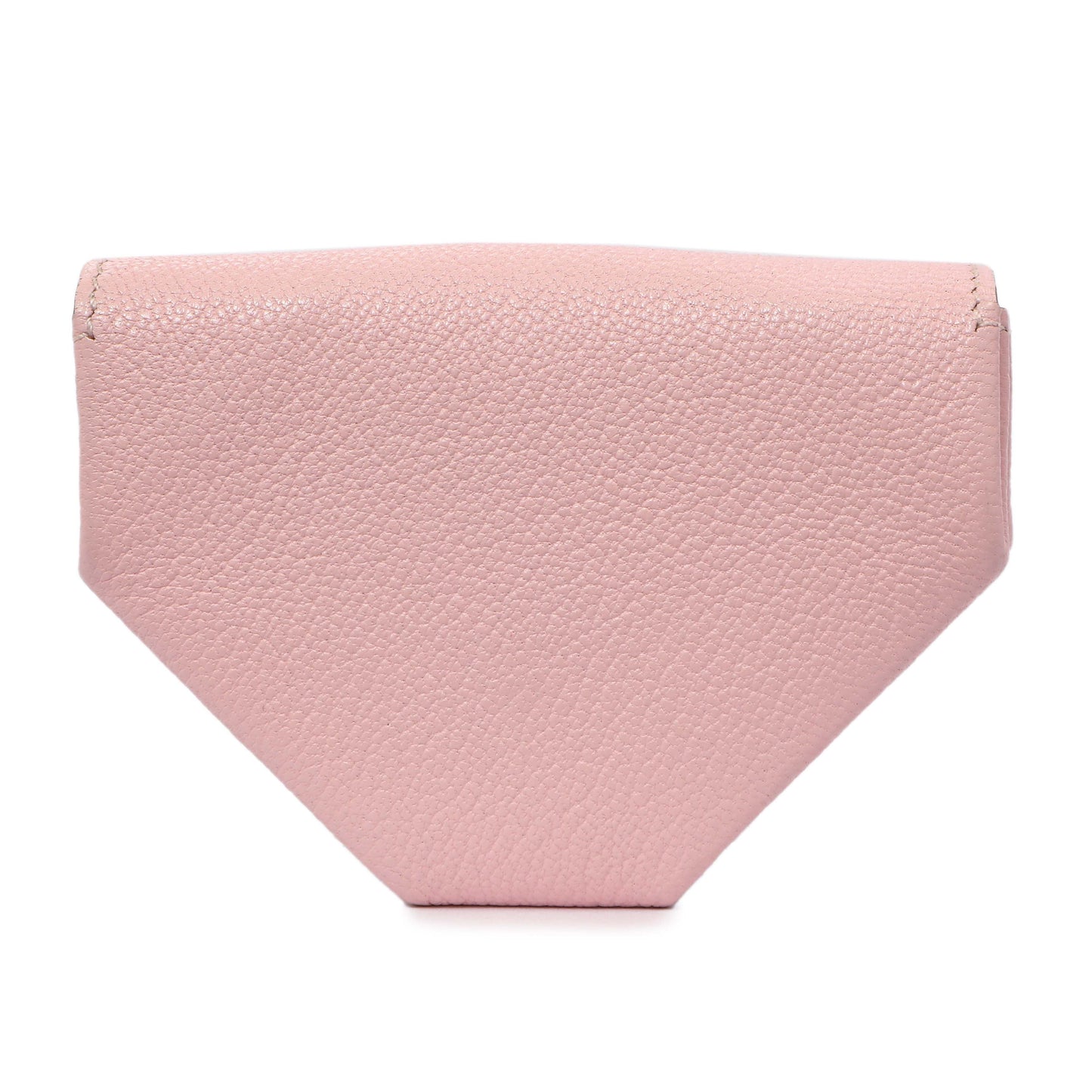 Exclusive Hermes Rose Sakura Chevre 72 Coin Purse — Side View