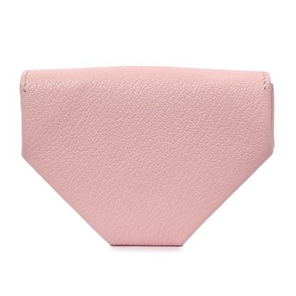 Exclusive Hermes Rose Sakura Chevre 72 Coin Purse — Side View