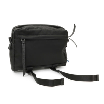 Exclusive Prada Black Tessuto Nylon Messenger — Back View