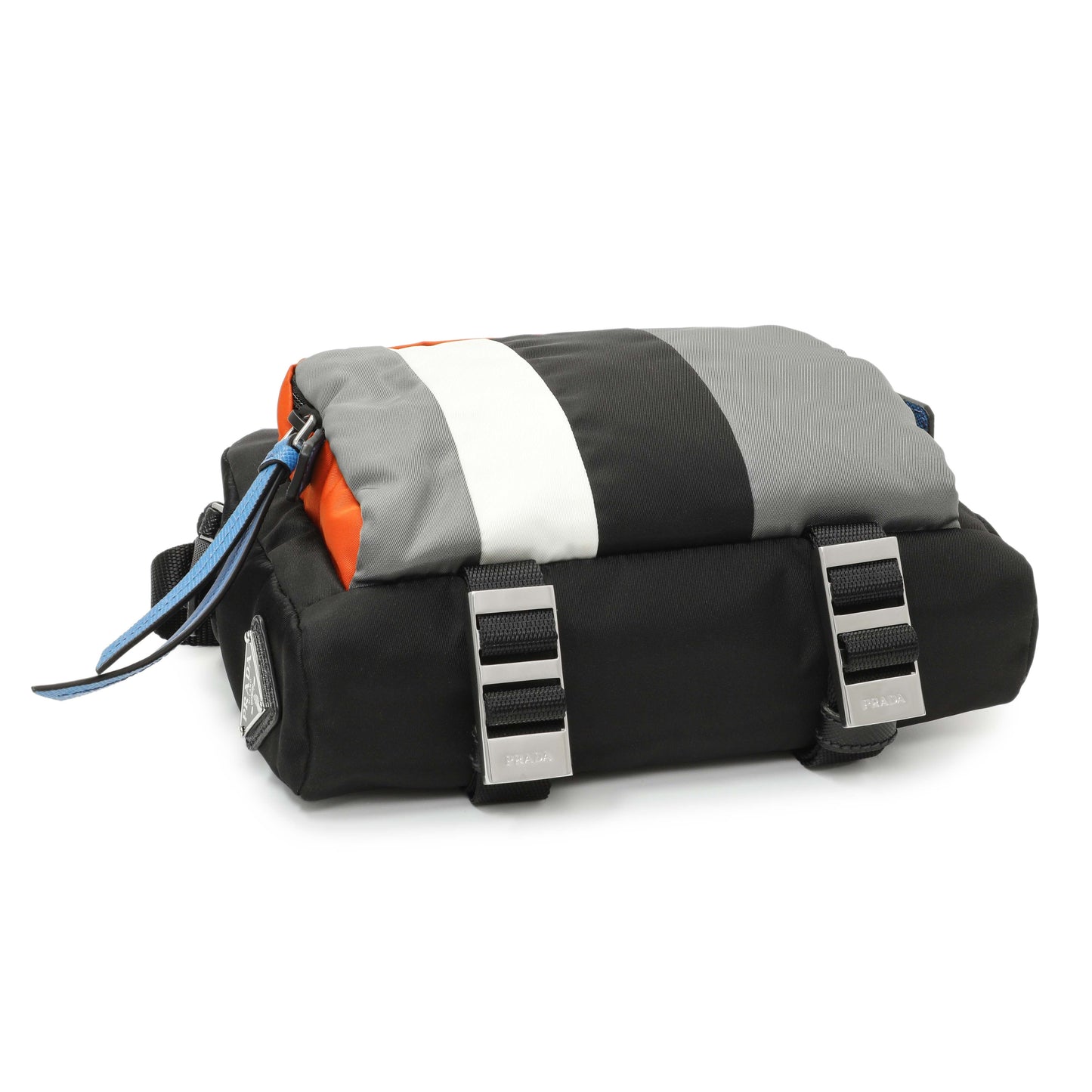 Exclusive Prada Black Tessuto Nylon Messenger — Top View