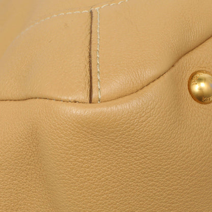 Exclusive Prada Beige Vitello Daino Shoulder Bag — Lifestyle View