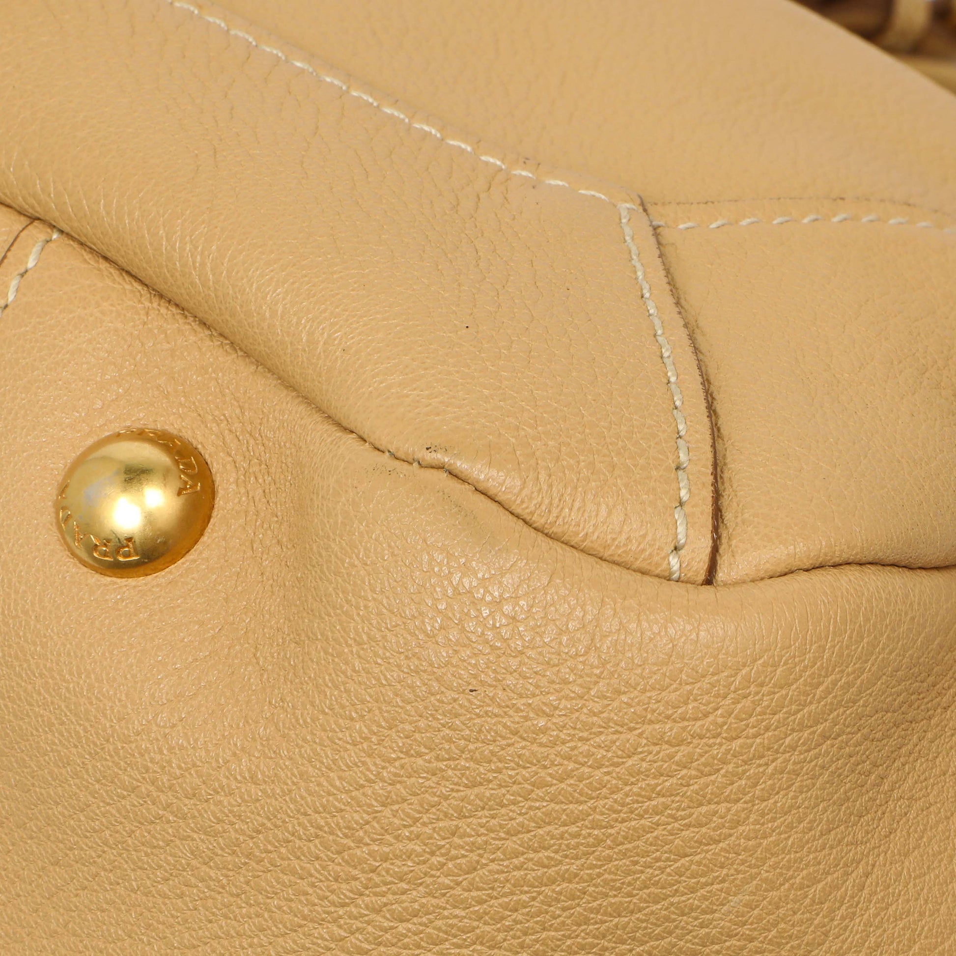 Exclusive Prada Beige Vitello Daino Shoulder Bag — Alternate View 7