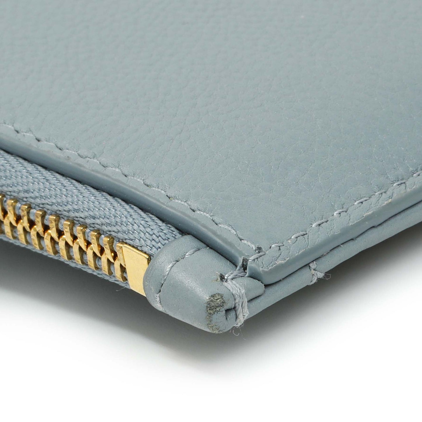 Exclusive Christian Dior Blue Supple Calfskin Cannage Caro Cosmos Zipped Card Holder — Lifestyle View