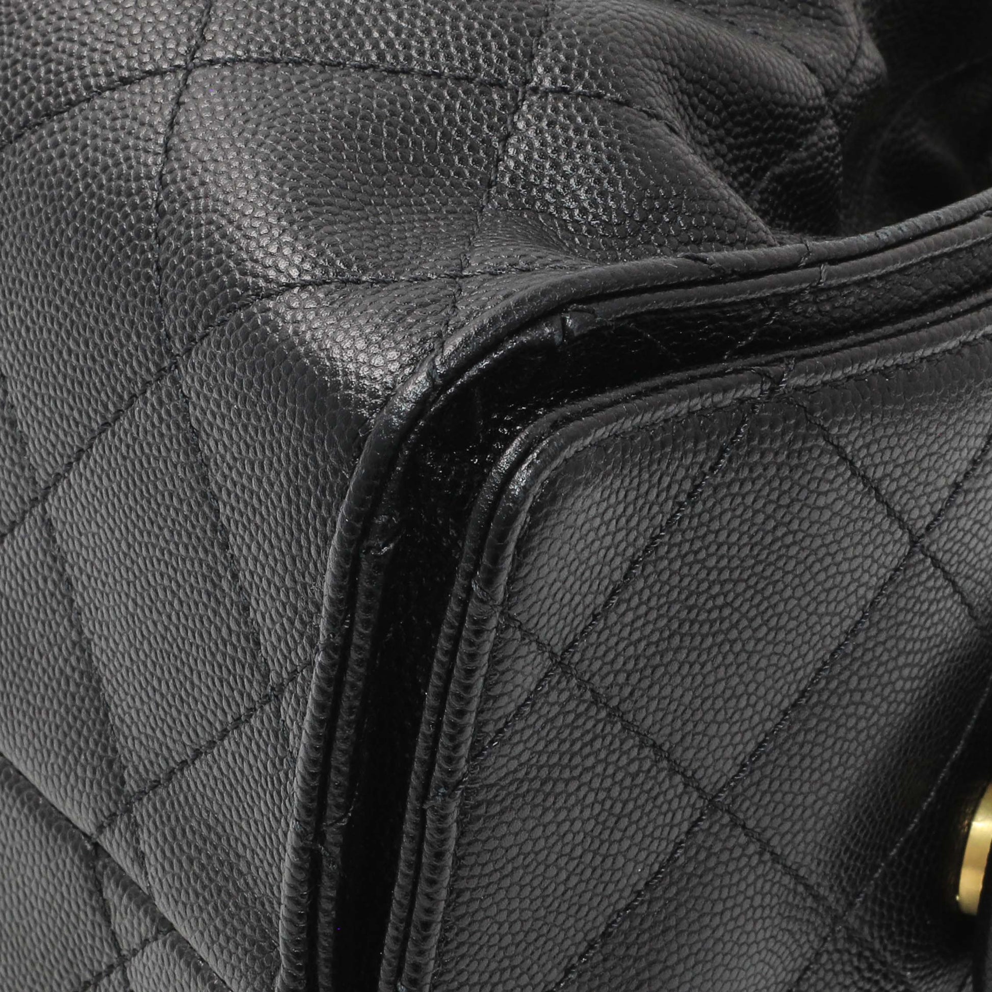 Exclusive Chanel Black Caviar Quilted Small Chanel 25 Handbag — Alternate View 7
