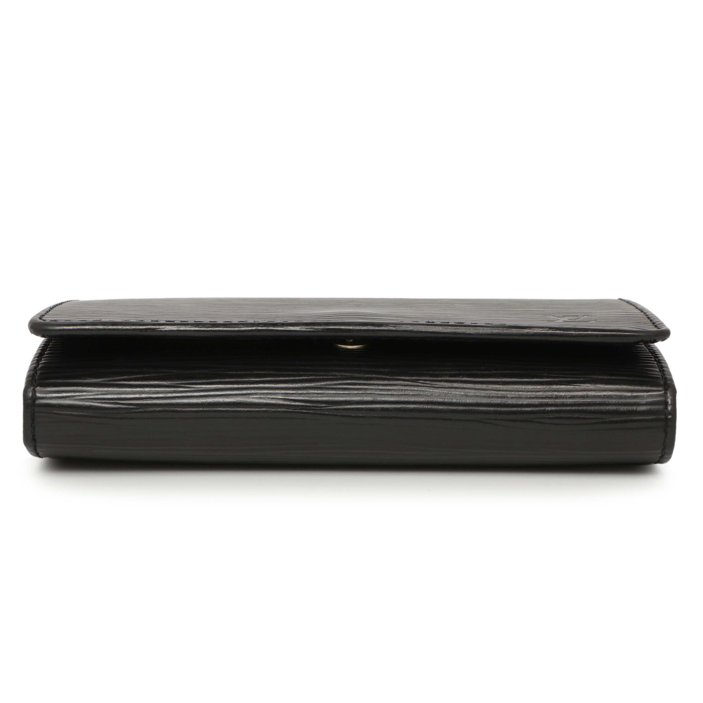 Exclusive Louis Vuitton Black Epi Porte-Monnaie Billets Tresor Wallet — Back View
