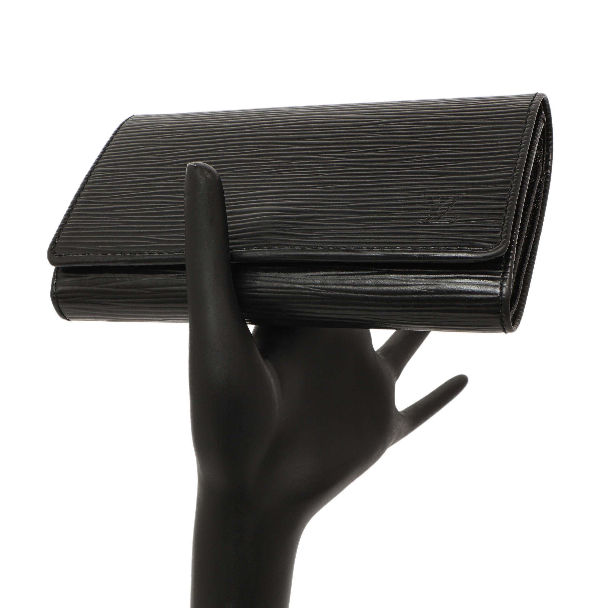 Exclusive Louis Vuitton Black Epi Porte-Monnaie Billets Tresor Wallet — Alternate View 7