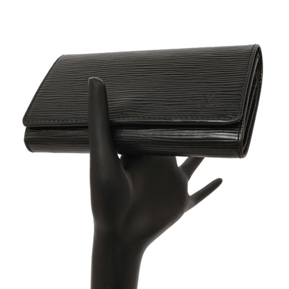 Exclusive Louis Vuitton Black Epi Porte-Monnaie Billets Tresor Wallet — Alternate View 7