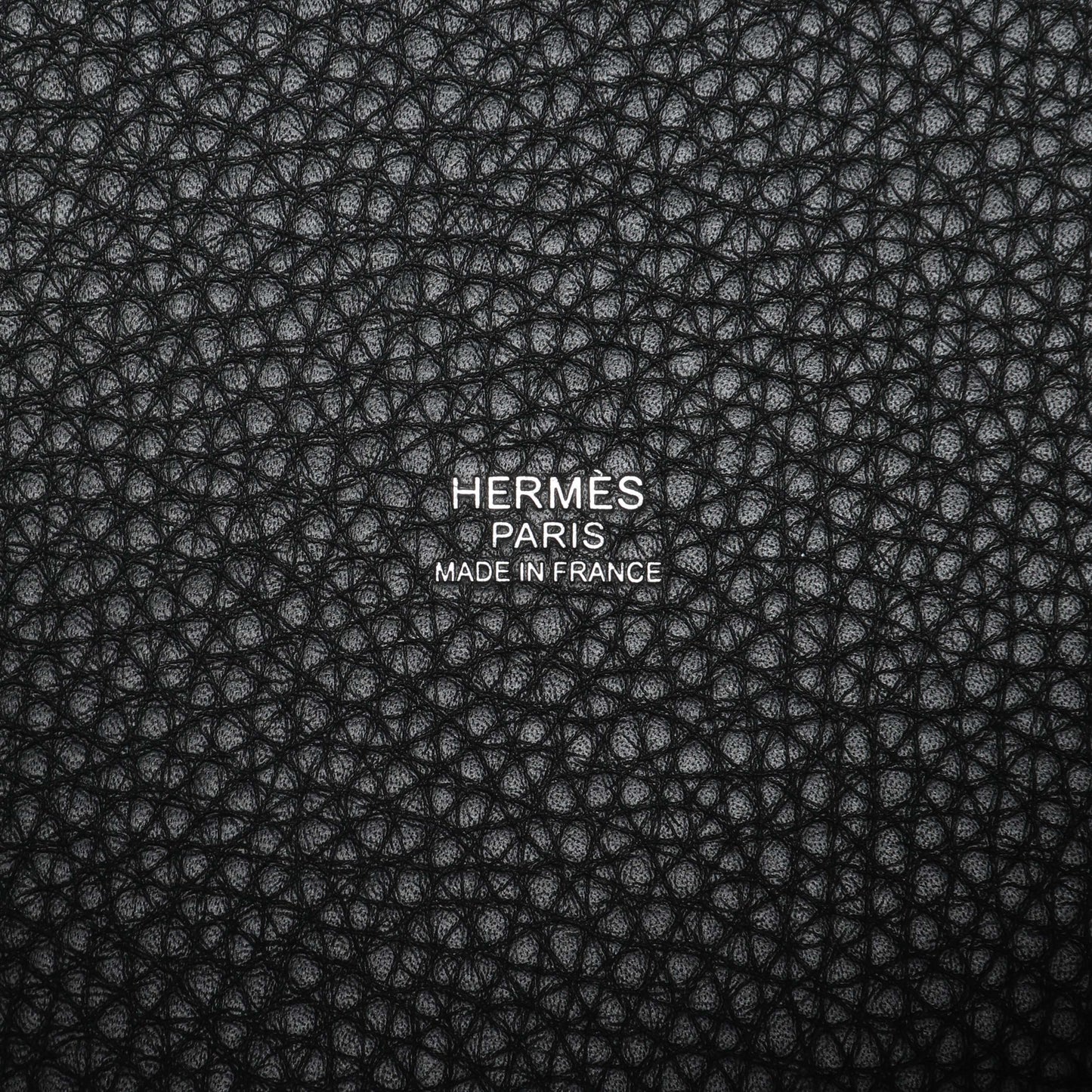 Exclusive Hermes Black Taurillon Clemence Picotin Lock 18 — Detail View