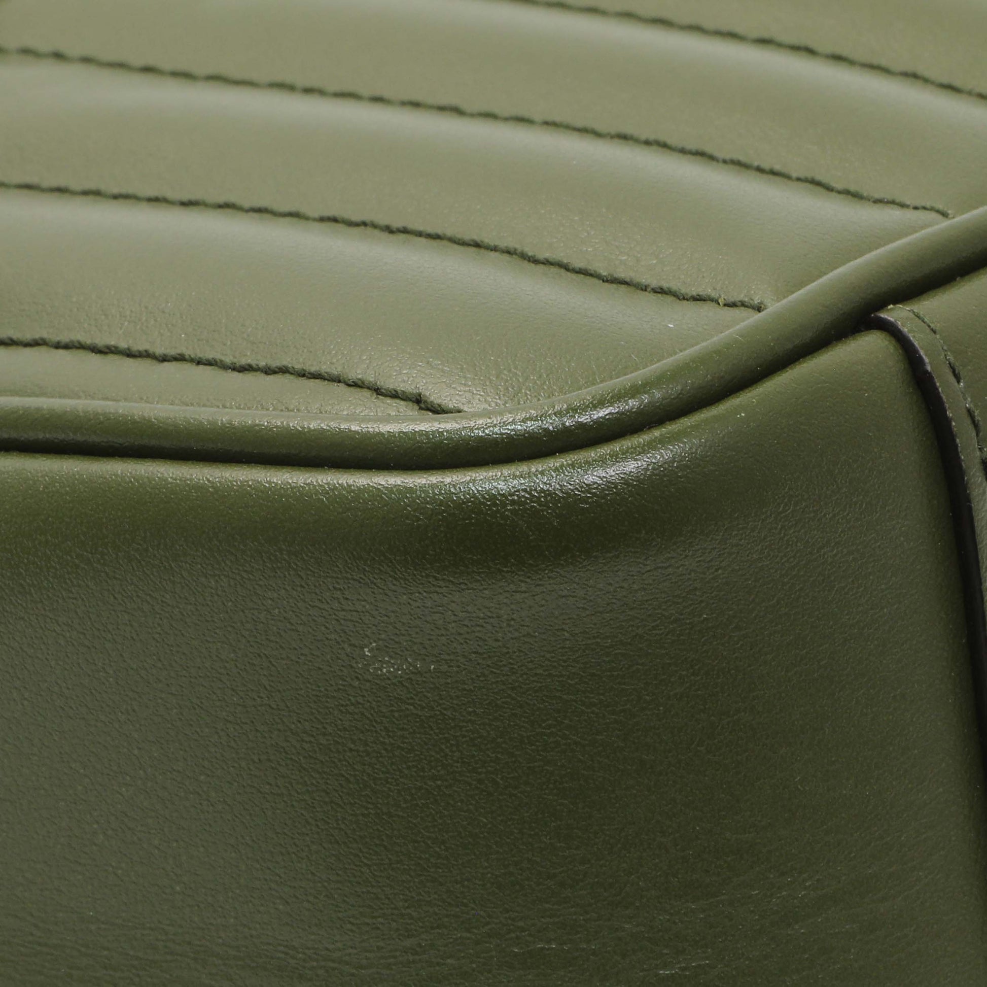 Exclusive Gucci Green Calfskin Matelasse Aria Small GG Marmont Shoulder Bag — Lifestyle View