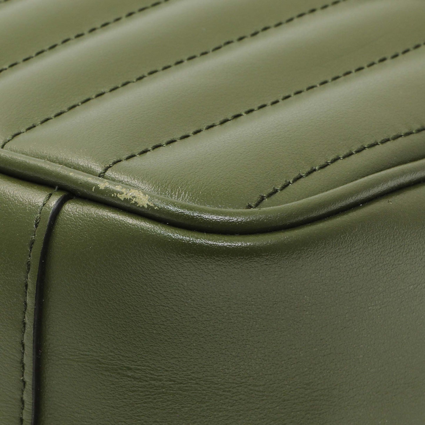 Exclusive Gucci Green Calfskin Matelasse Aria Small GG Marmont Shoulder Bag — Alternate View 7