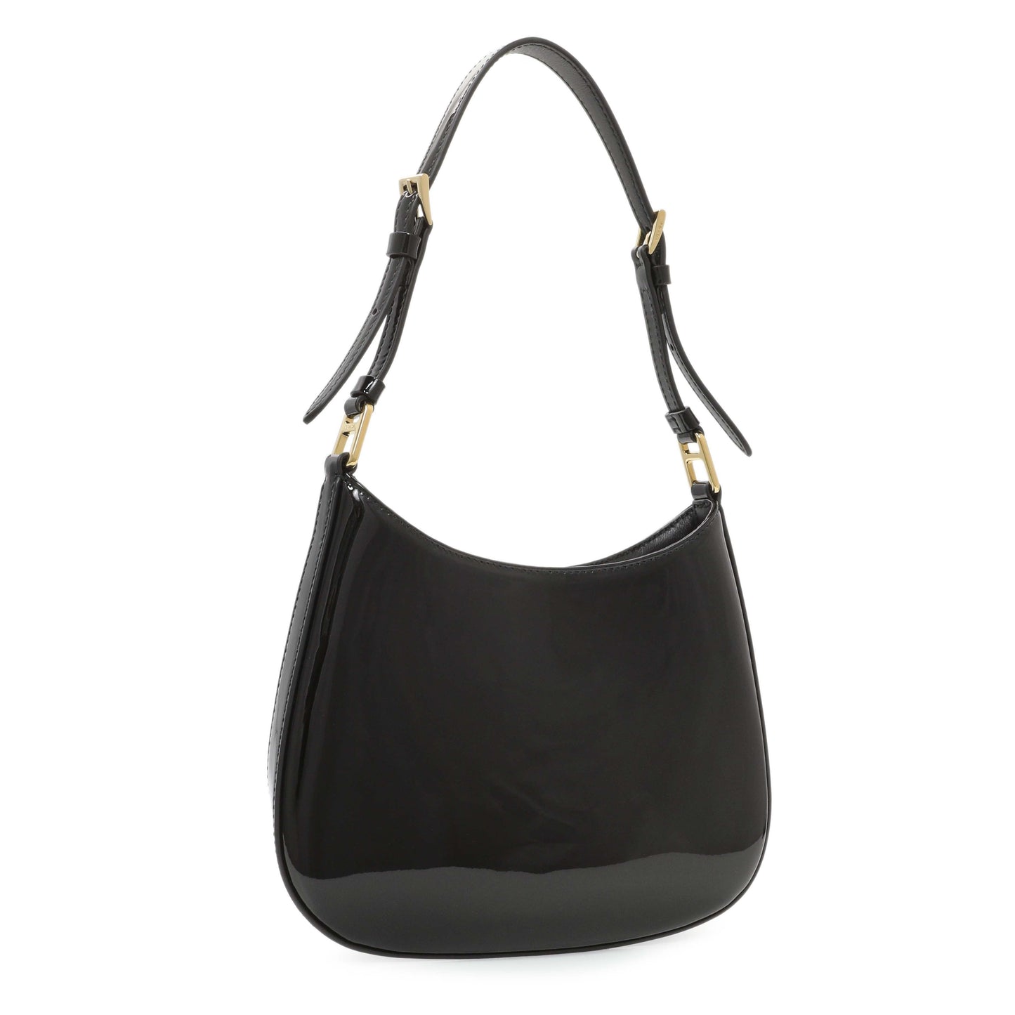 Exclusive Prada Black Patent Cleo Bag — Side View