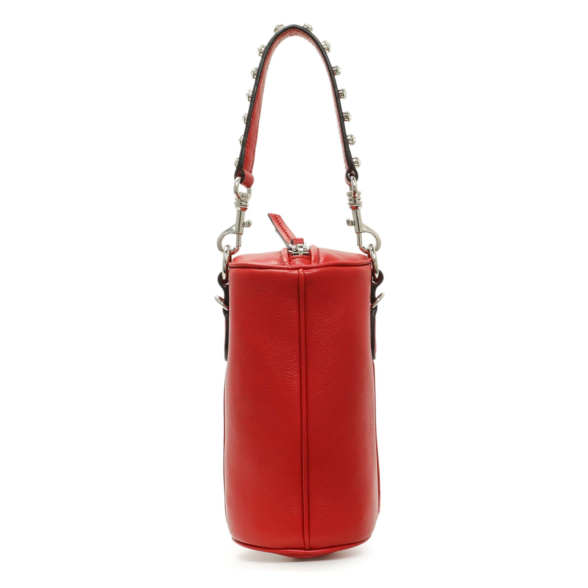 Exclusive Miu Miu Red Goatskin Tassel Crossbody — Side View