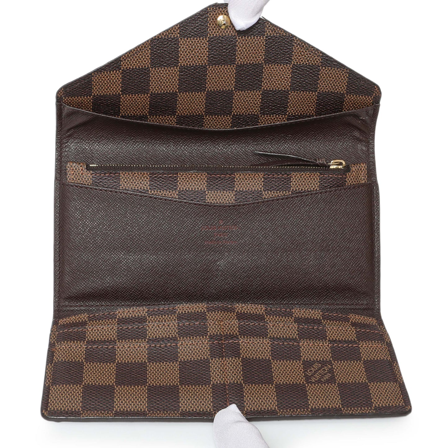 Exclusive Louis Vuitton Damier Ebene Josephine Wallet — Top View