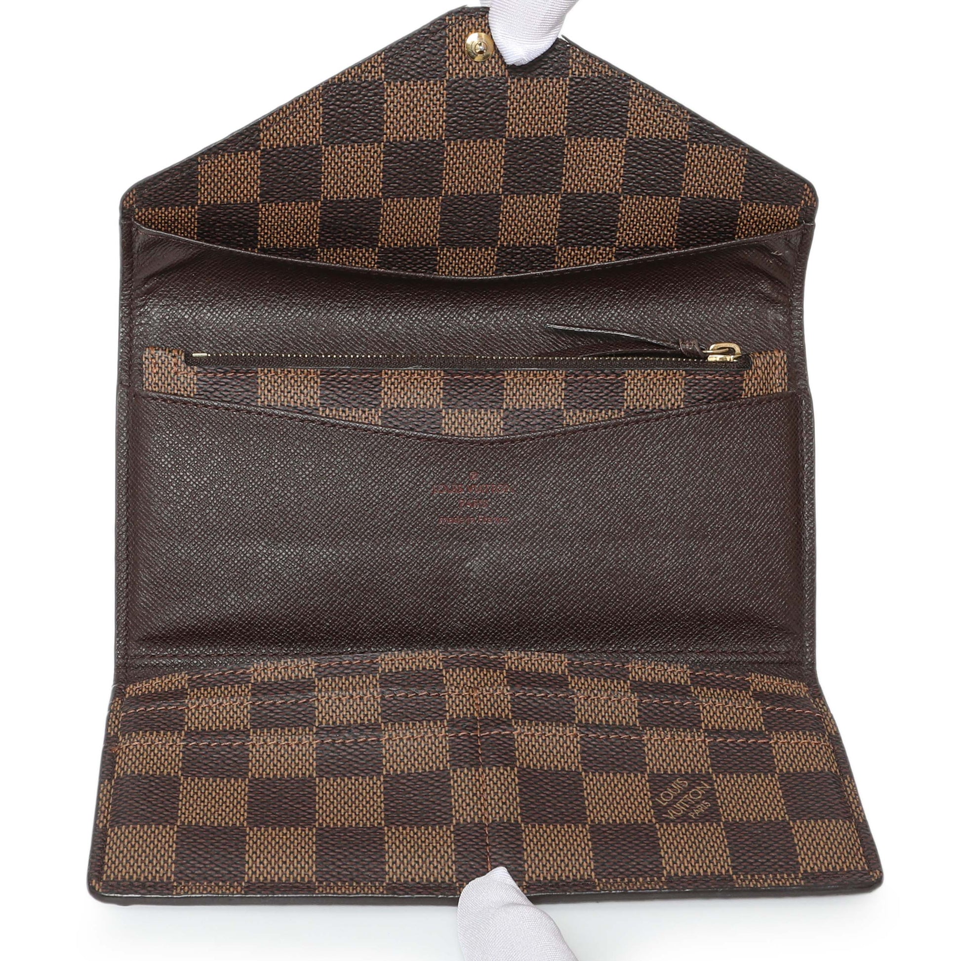 Exclusive Louis Vuitton Damier Ebene Josephine Wallet — Top View