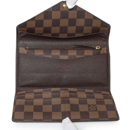 Exclusive Louis Vuitton Damier Ebene Josephine Wallet — Top View