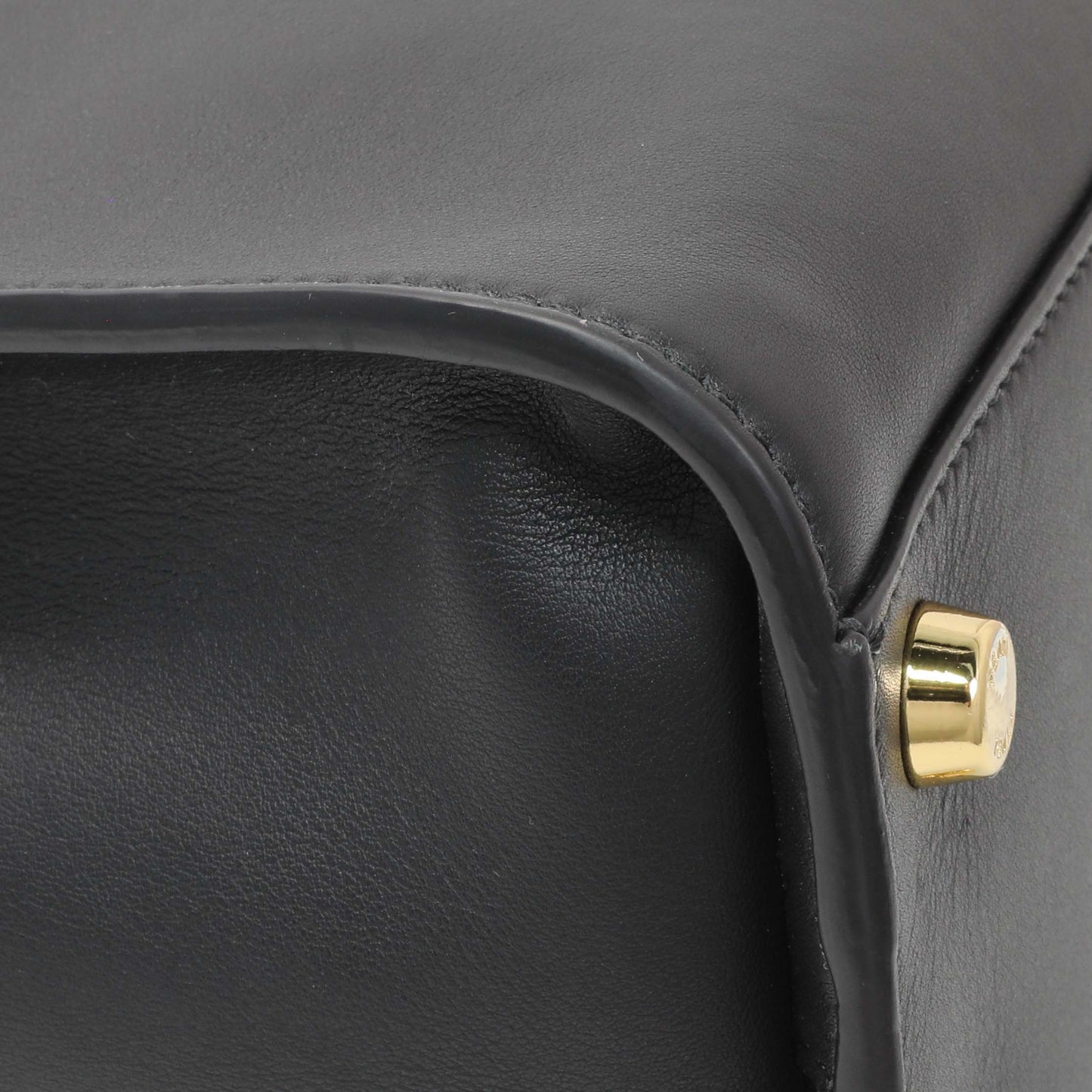Exclusive Fendi Black Vitello Medium Peekaboo Iconic Essentially Satchel — Top View