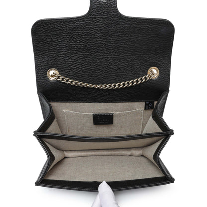 Exclusive Gucci Black Dollar Calfskin Small Interlocking G Shoulder Bag — Top View