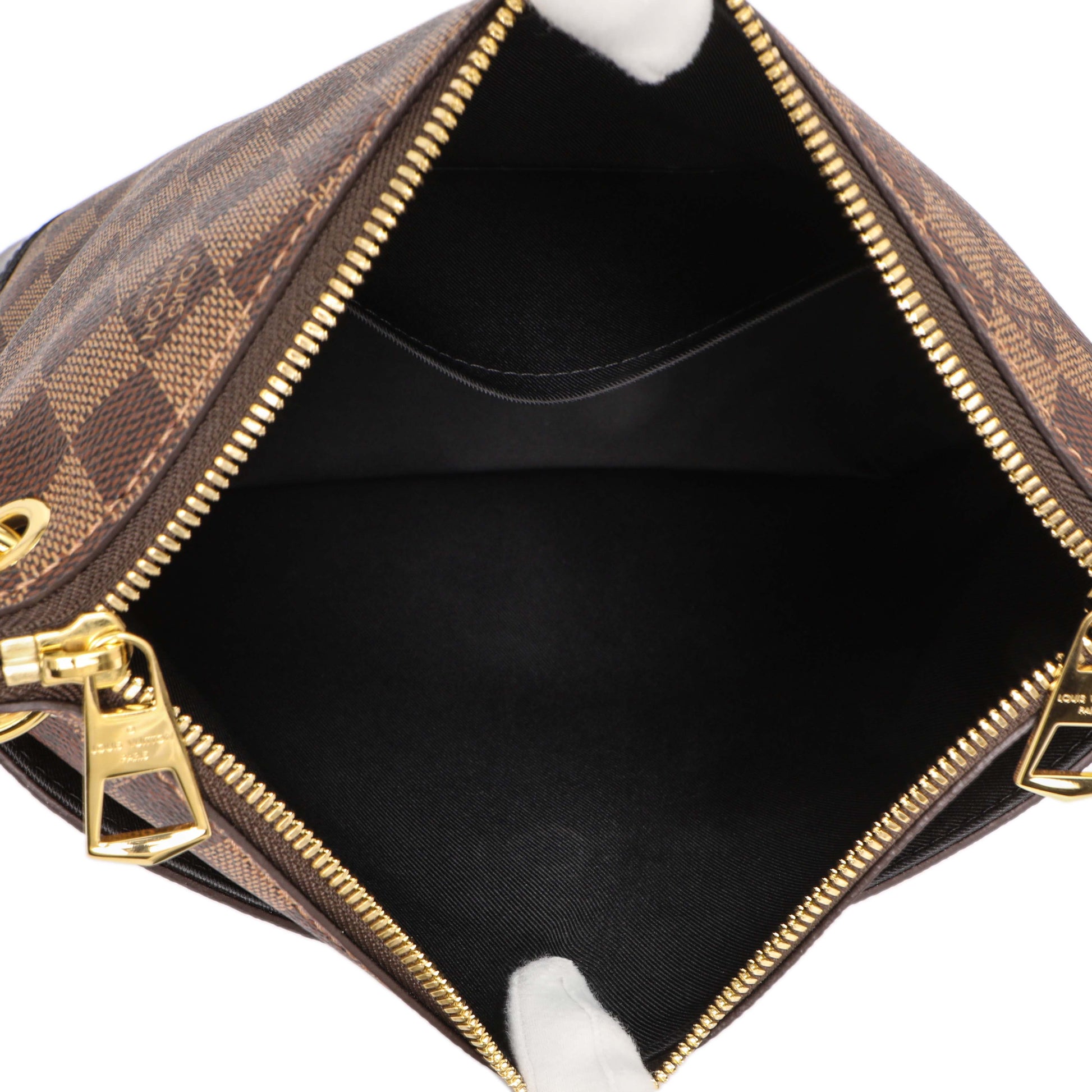 Exclusive Louis Vuitton Damier Ebene Black Odeon MM — Top View