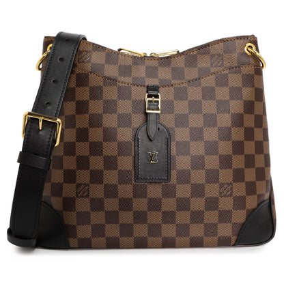 Exclusive Louis Vuitton Damier Ebene Black Odeon MM — Front View