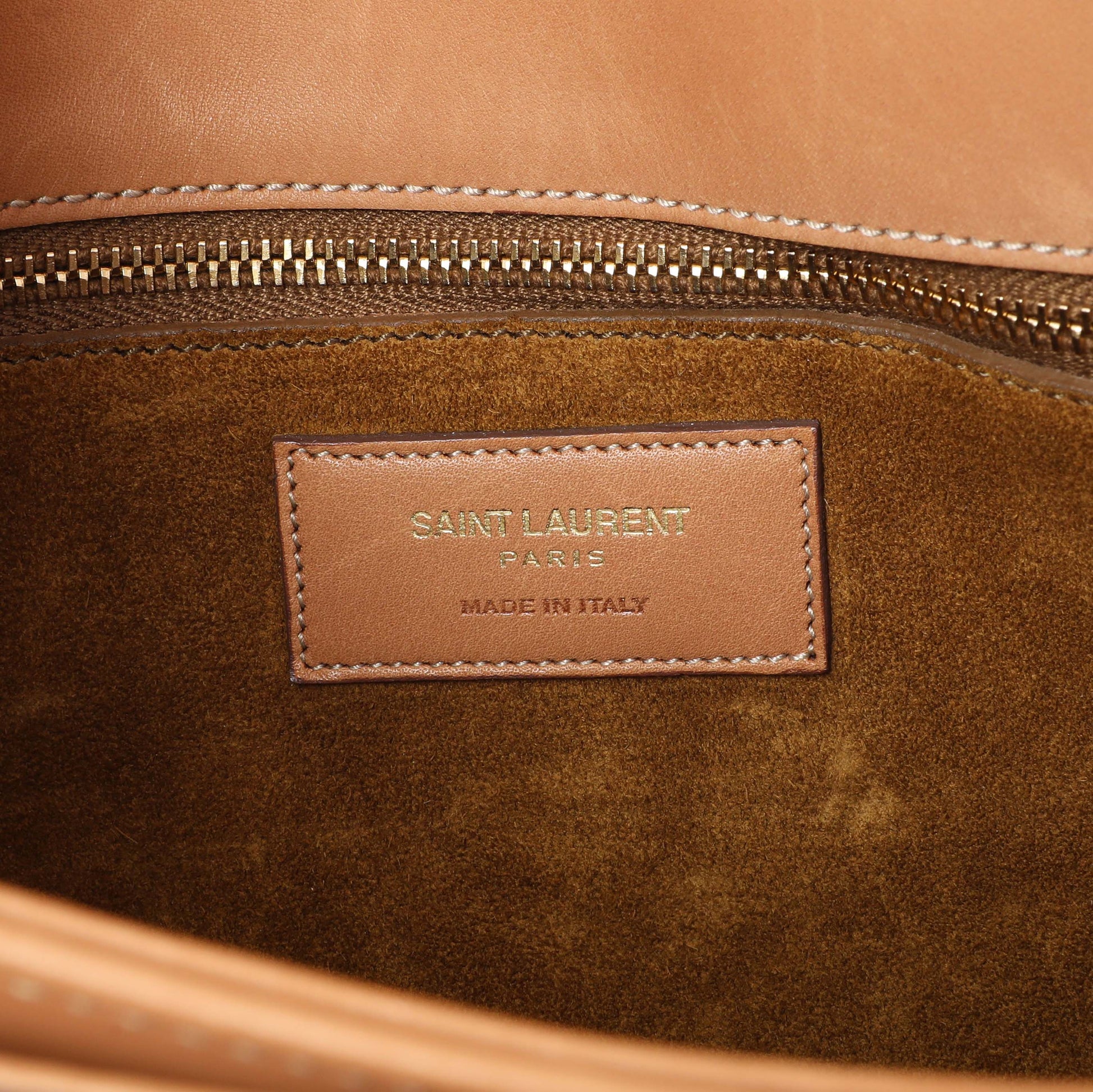 Exclusive Saint Laurent Calfskin University Shoulder Bag — Lifestyle View