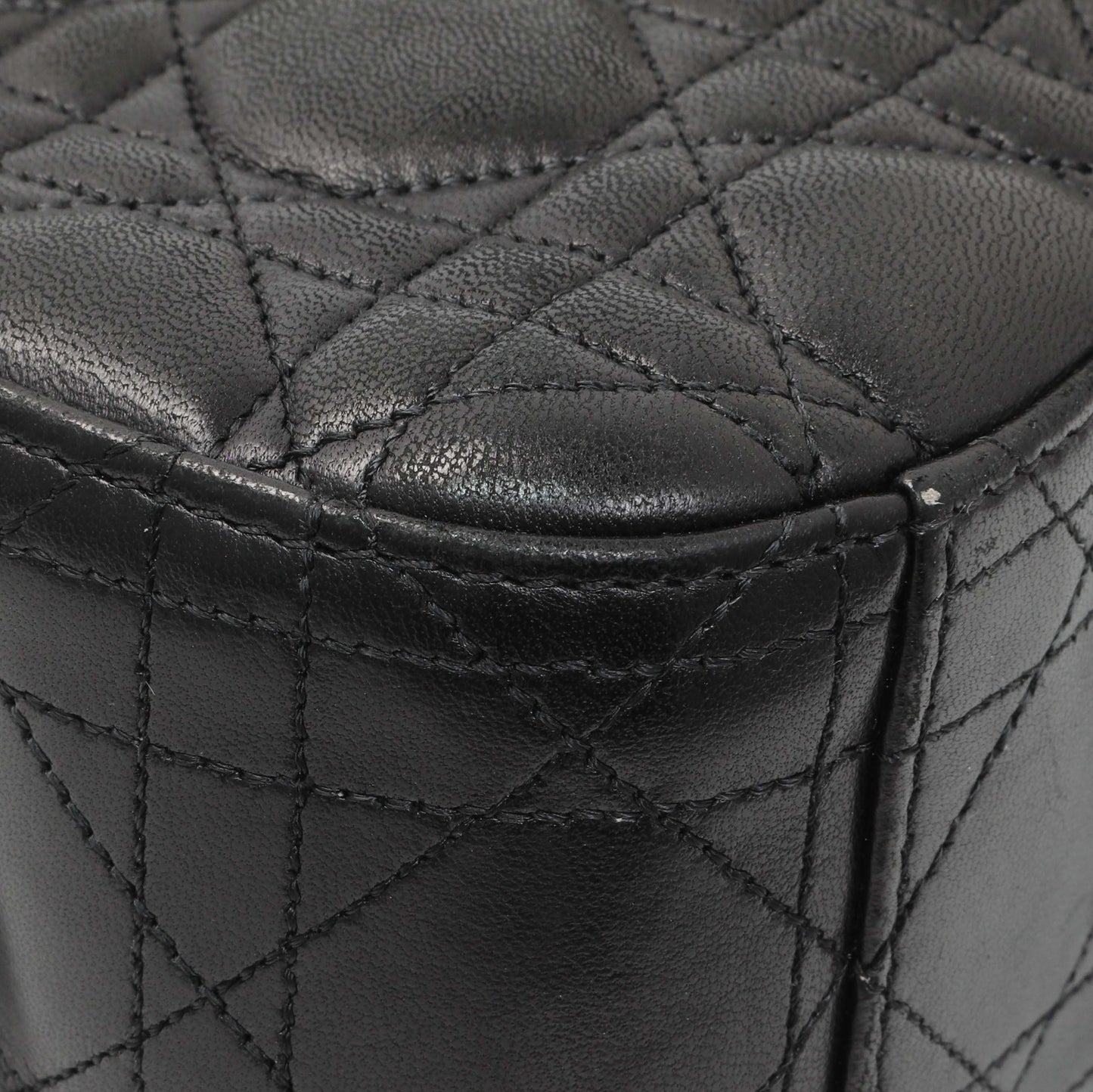 Exclusive Christian Dior Black Lambskin Cannage Medium Miss Dior Flap — Lifestyle View