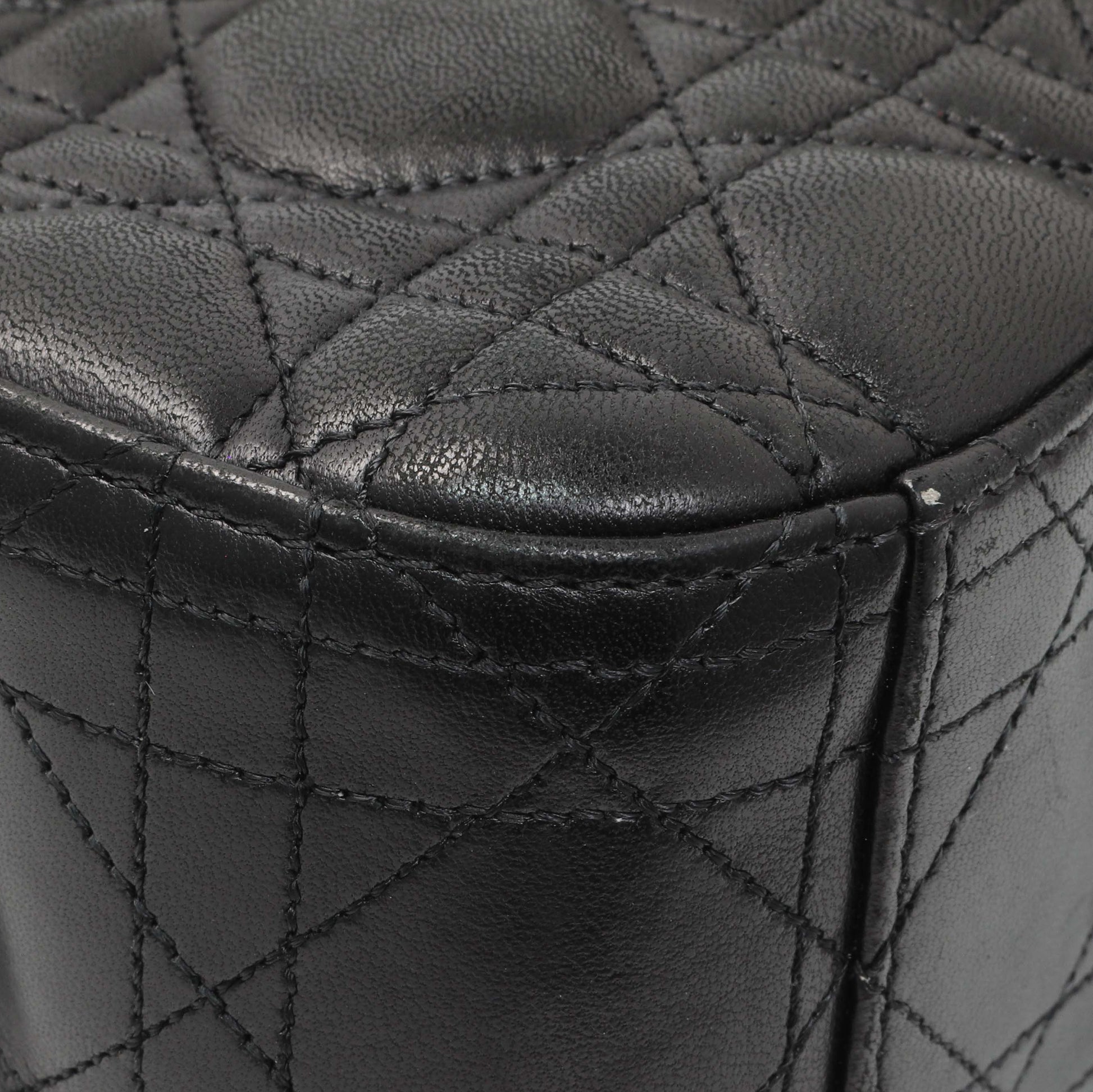 Exclusive Christian Dior Black Lambskin Cannage Medium Miss Dior Flap — Lifestyle View