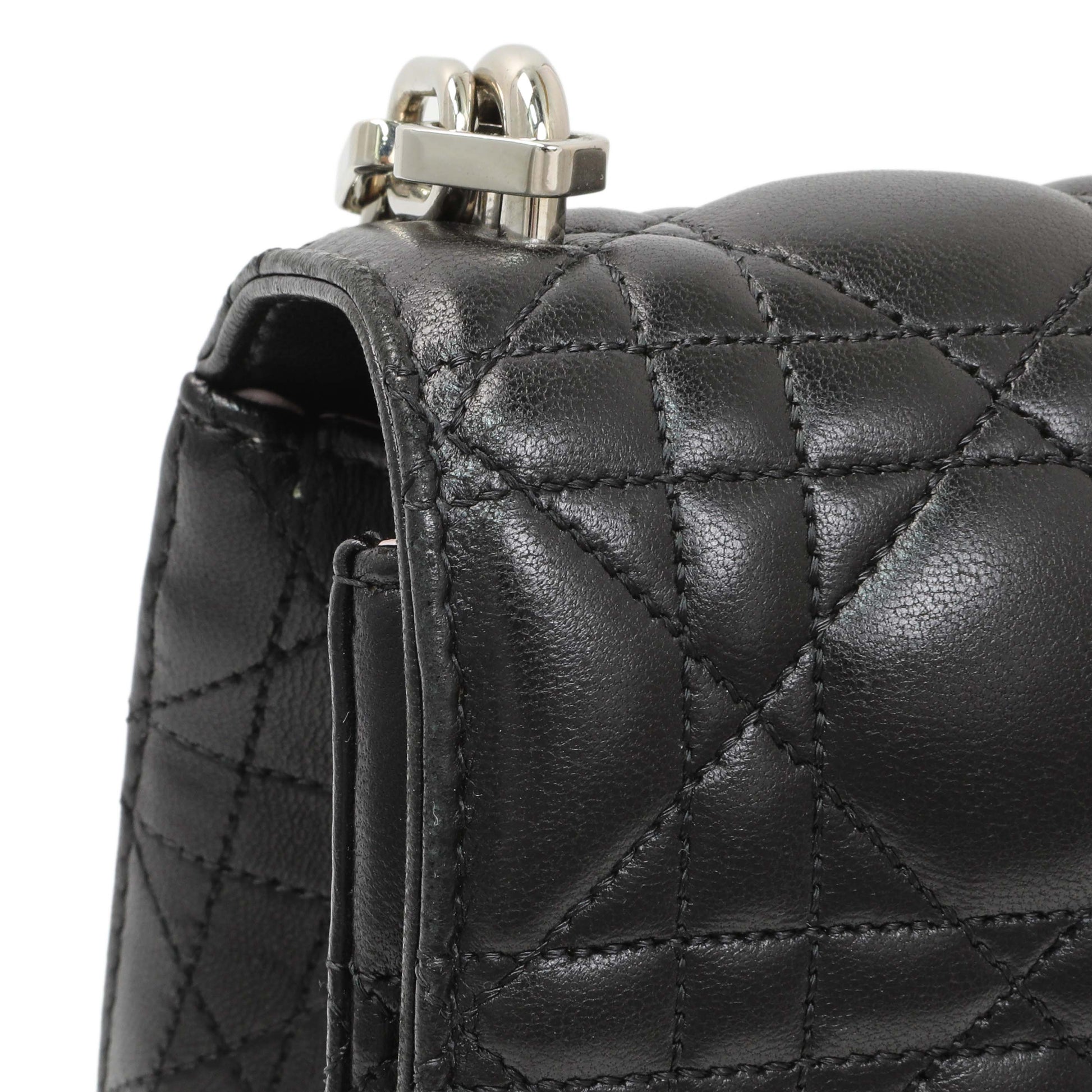 Exclusive Christian Dior Black Lambskin Cannage Medium Miss Dior Flap — Alternate View 9