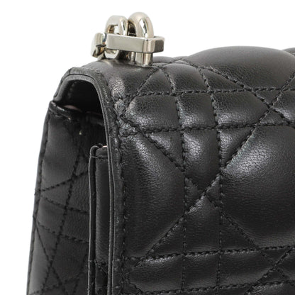 Exclusive Christian Dior Black Lambskin Cannage Medium Miss Dior Flap — Alternate View 9