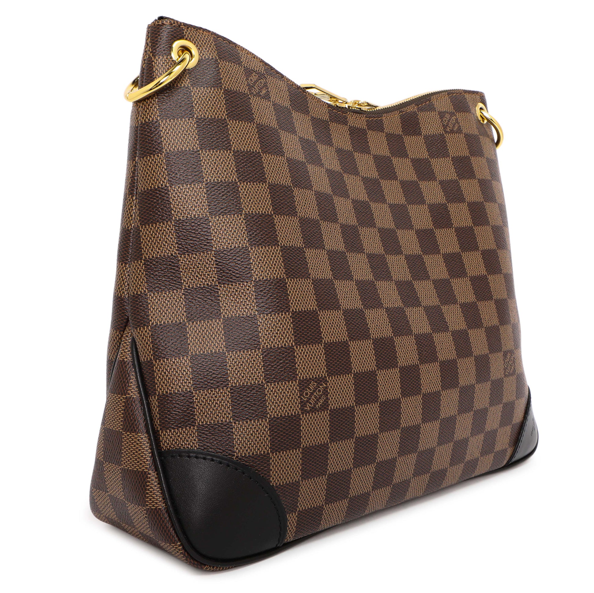 Exclusive Louis Vuitton Damier Ebene Black Odeon MM — Side View