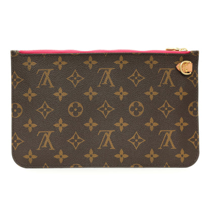 Exclusive Louis Vuitton Monogram Neverfull Pochette MM/GM — Side View