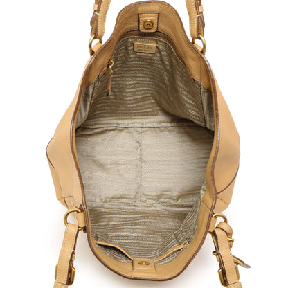 Exclusive Prada Beige Vitello Daino Shoulder Bag — Alternate View 8