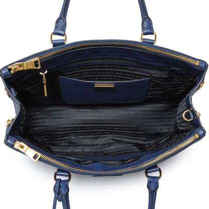 Exclusive Prada Blue Saffiano Medium Galleria Double Zip Tote — Alternate View 8