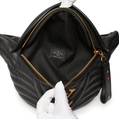 Exclusive Louis Vuitton Black Quilted Calfskin New Wave Bumbag — Top View